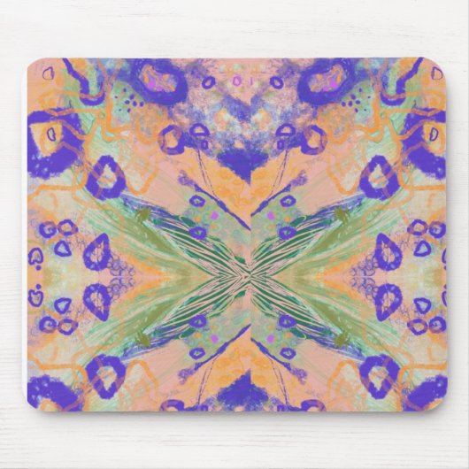 Fijne gekleurde spiegelmuis met afbeelding muismat (Voorkant)