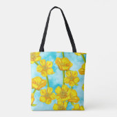 Fijne gele boterkoekjes op wolken tote bag (Achterkant)