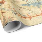 Fijne Gele Dusty Blues Grays  Cadeaupapier (Rol Hoek)