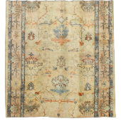 Fijne Gele Dusty Blues Grays  Douchegordijn (Voorkant)