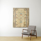 Fijne Gele Dusty Blues Grays  Wandkleed (In situ)