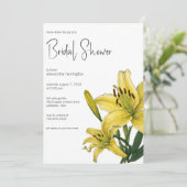 Fijne gele lelie Vrijgezellenfeest Kaart (Staand voorkant)