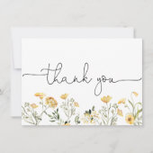 Fijne Gele Wilde Bloem Bedankkaart (Voorkant)