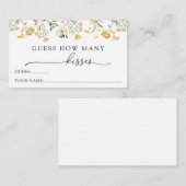 Fijne Gele Wilde Bloem Raad hoeveel Kissers Informatiekaartje (Voorkant / Achterkant)