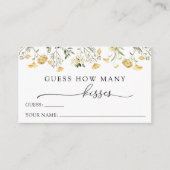 Fijne Gele Wilde Bloem Raad hoeveel Kissers Informatiekaartje (Voorkant)