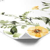 Fijne gele Wildflower Favorieten teken Poster (Hoek)