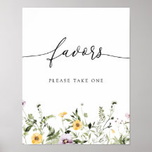 Fijne gele Wildflower Favorieten teken