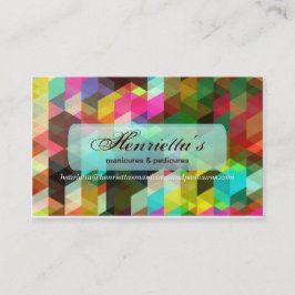Fijne geometrische Girly Retro Mode Visitekaartje