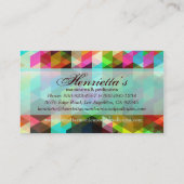 Fijne geometrische Girly Retro Mode Visitekaartje (Achterkant)