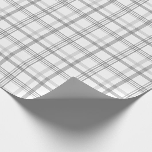 Fijne geruite patroon van grijs wit cadeaupapier (Hoek)
