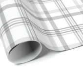 Fijne geruite patroon van grijs wit cadeaupapier (Rol Hoek)