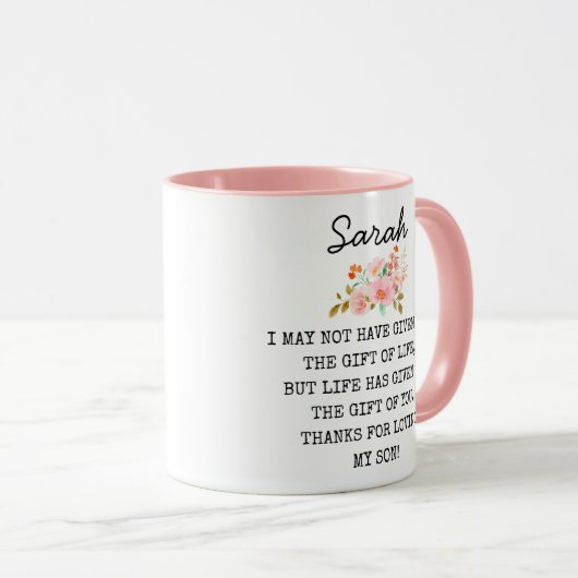 Fijne Geschenken voor Schoondochter, Gepersonalise Mok (Voorkant rechts)