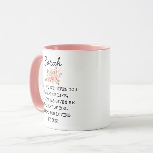 Fijne Geschenken voor Schoondochter, Gepersonalise Mok (Voorkant links)