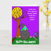 Fijne getuige Halloween Kaart (Gele Bloem)