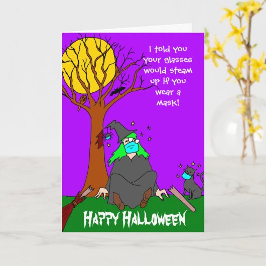 Fijne getuige Halloween Kaart (Gele Bloem)