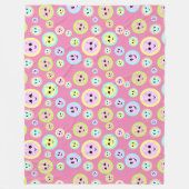 Fijne gezichten in pastel - leuk en leuk fleece deken (Voorkant)