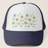 Fijne gezichten in pastel - leuk en leuk trucker pet (Voorkant)