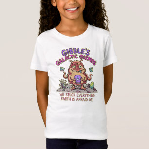 Fijne Gibble's Galactische Gadgets Retro Alien Win T-shirt