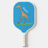 Fijne giraf met vlindervlieger cartoon pickleball paddle (Voorkant)