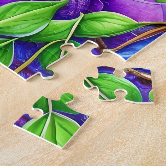 Fijne gleuf met bloemen legpuzzel (Zijkant)