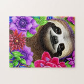 Fijne gleuf met bloemen legpuzzel (Horizontaal)