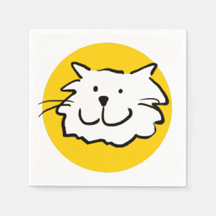 Fijne glimlach. Cat-Thmed Servetten