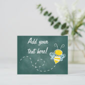 Fijne glimlach Jolly Bee Feestdagenkaart (Staand voorkant)