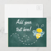 Fijne glimlach Jolly Bee Feestdagenkaart (Voorkant / Achterkant)