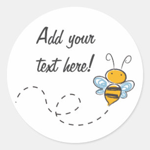Fijne glimlach Jolly Bee Ronde Sticker