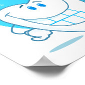 Fijne glimlach met tandenborstel poster (Hoek)