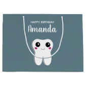 Fijne glimlach tandheelkundige Tooth Cute Birthday Groot Cadeauzakje (Voorkant)