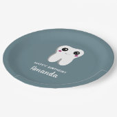 Fijne glimlach tandheelkundige Tooth Cute Birthday Papieren Bordje (Gekanteld)