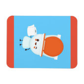 Fijne glimlachende Bowl en toiletpapier Magneet (Horizontaal)