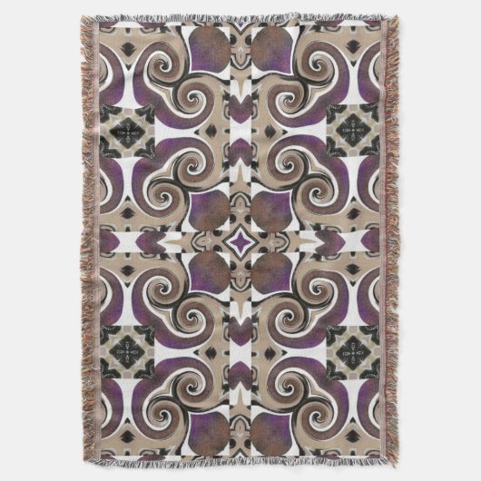 Fijne Goddelijke Wervelontwerp- Gooi Deken (Voorkant Verticaal)