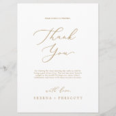 Fijne Gold 6,5 x 8,75-inch Hartelijk dank, Kaart v (Voorkant)