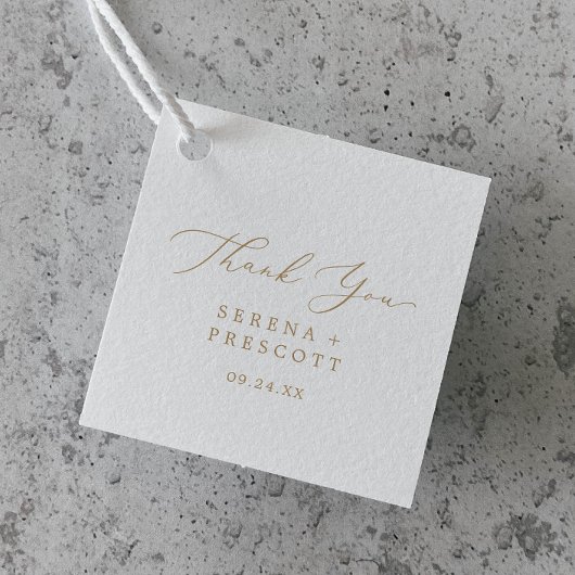 Fijne Gold Calligrafie Hartelijk dank Bedankjes Labels