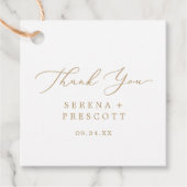 Fijne Gold Calligrafie Hartelijk dank Bedankjes Labels (Voorkant)