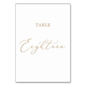 Fijne Gold Calligrafie Tabel 18 Kaart (Achterkant)