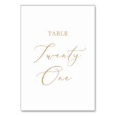 Fijne Gold Calligrafie Tabel 21 Kaart (Achterkant)