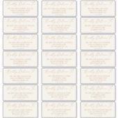 Fijne Gold en Cream Guest-Adresetiketten Sticker (Voorkant)