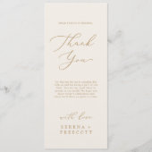 Fijne Gold- en Cream-thee Lengte Hartelijk dank Menu (Voorkant)