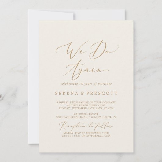 Fijne Gold en Cream We stemmen opnieuw over vernie Kaart (Voorkant)