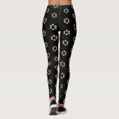 Fijne Gold en Silver Geometric Pattern Leggings (Achterkant)
