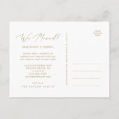 Fijne Gold New Home We hebben ons verplaatst Aankondigingskaart (Achterkant)