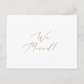 Fijne Gold New Home We hebben ons verplaatst Aankondigingskaart (Voorkant)