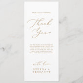 Fijne Gold Tea Lengte Dank je wel Kaart voor ontva (Voorkant)