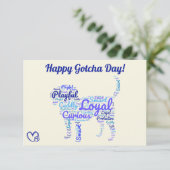 Fijne Gotcha-dag huisdier hond Kaart (Staand voorkant)
