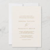 Fijne Goud en crème Traditional Wedding Kaart (Voorkant)