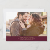 Fijne Gouden Calligrafie | Bourgondische Foto Save The Date (Achterkant)