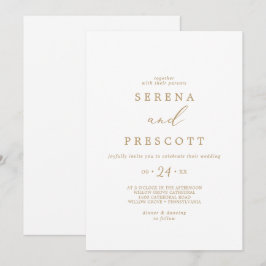 Fijne Gouden Calligrafie Zakelijke Trouwdag Kaart